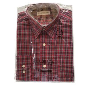 Louis Philippe Mens size M-40 long sleeve collared button down dress shirt